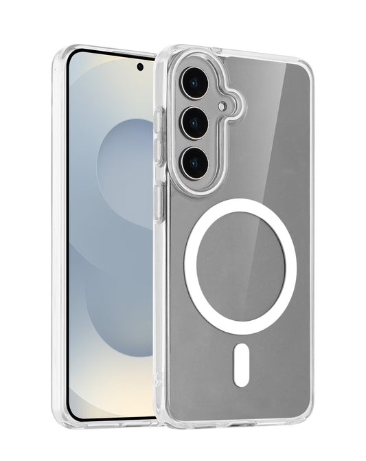 Crystal Clear Wireless-Charging Compatible Case for Galaxy S26FE — Clear