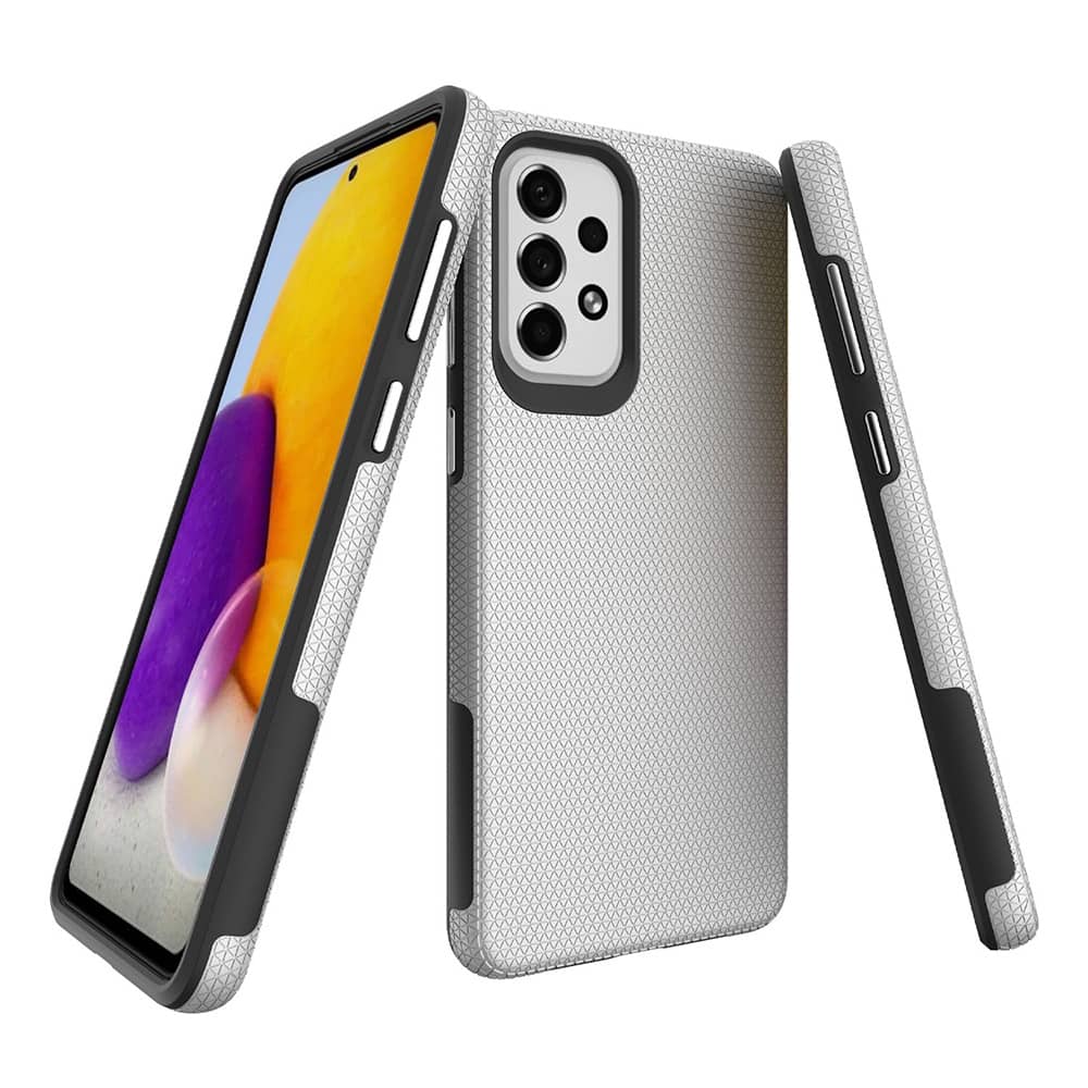Heavy-Duty Shockproof Case for Galaxy A73 5G — Silver