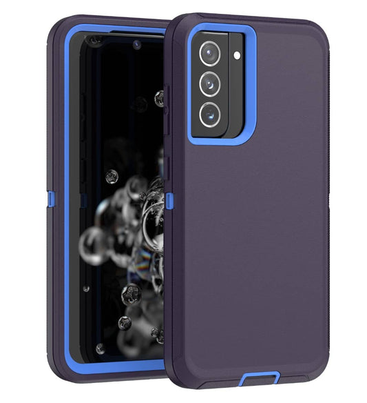 Heavy-Duty Shockproof Case for Galaxy A02S — Navy Blue