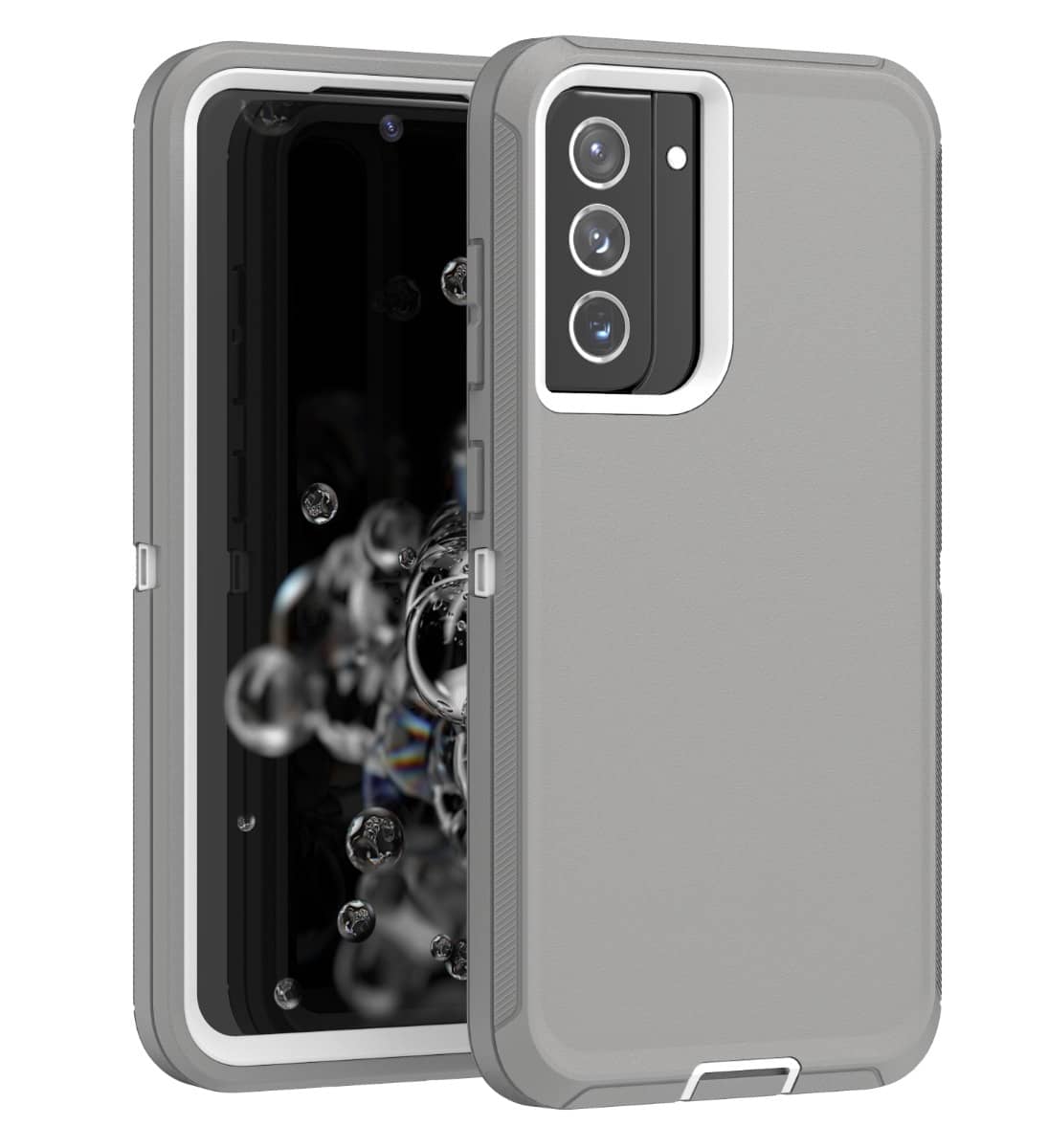 Heavy-Duty Shockproof Case for Galaxy A51 — Gray & White