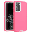 Heavy-Duty Shockproof Case for Galaxy A53 — Light Pink & White