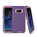 Heavy-Duty Shockproof Case for Galaxy S8 — Purple & Light Pink