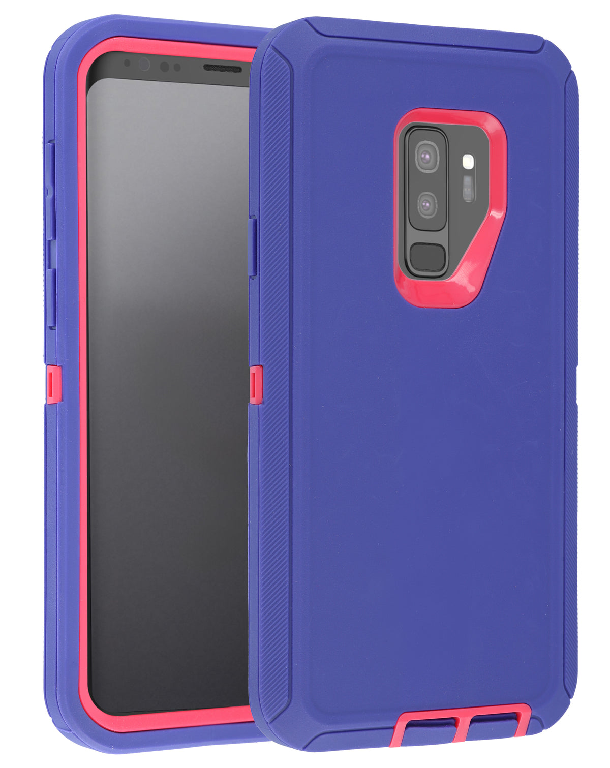 Heavy-Duty Shockproof Case for Galaxy S9 Plus — Dark Purple & Pink