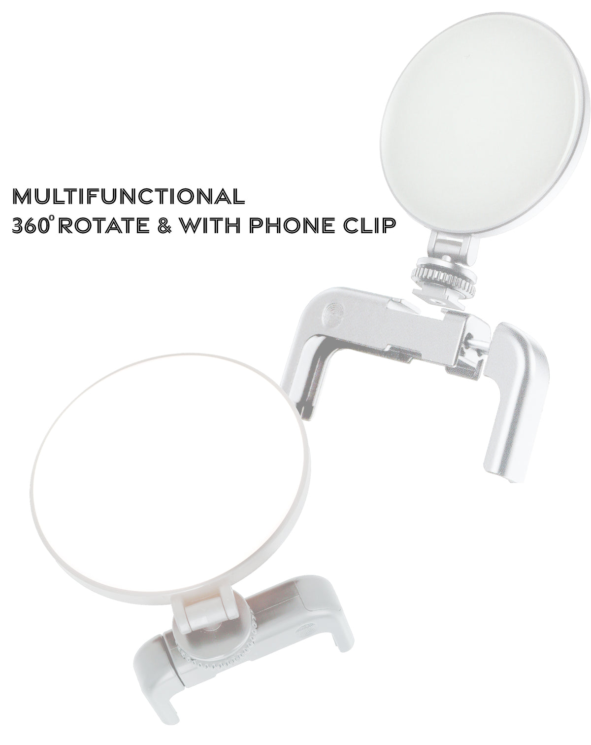 Led Selfie Ring Light Clip — White