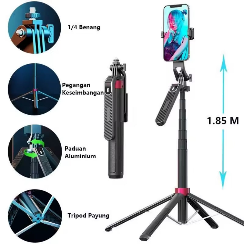 Retractable Tripod with Remote Control