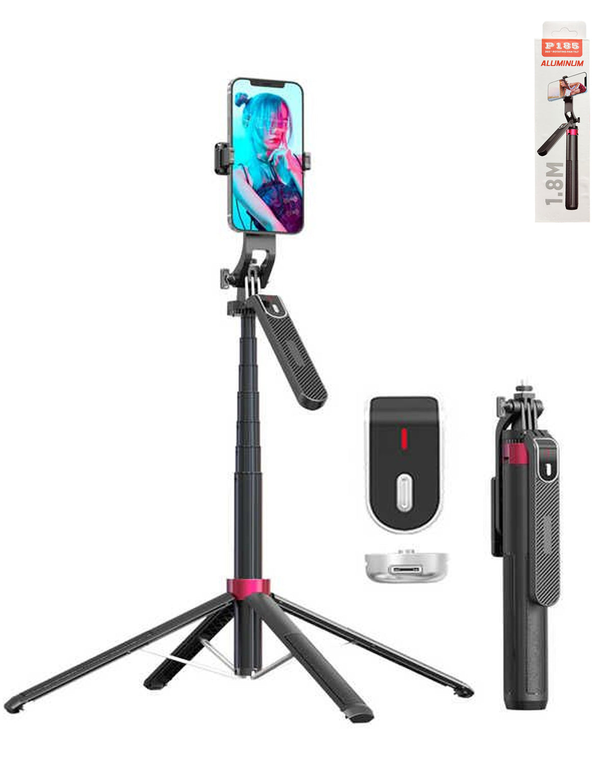 Retractable Tripod with Remote Control