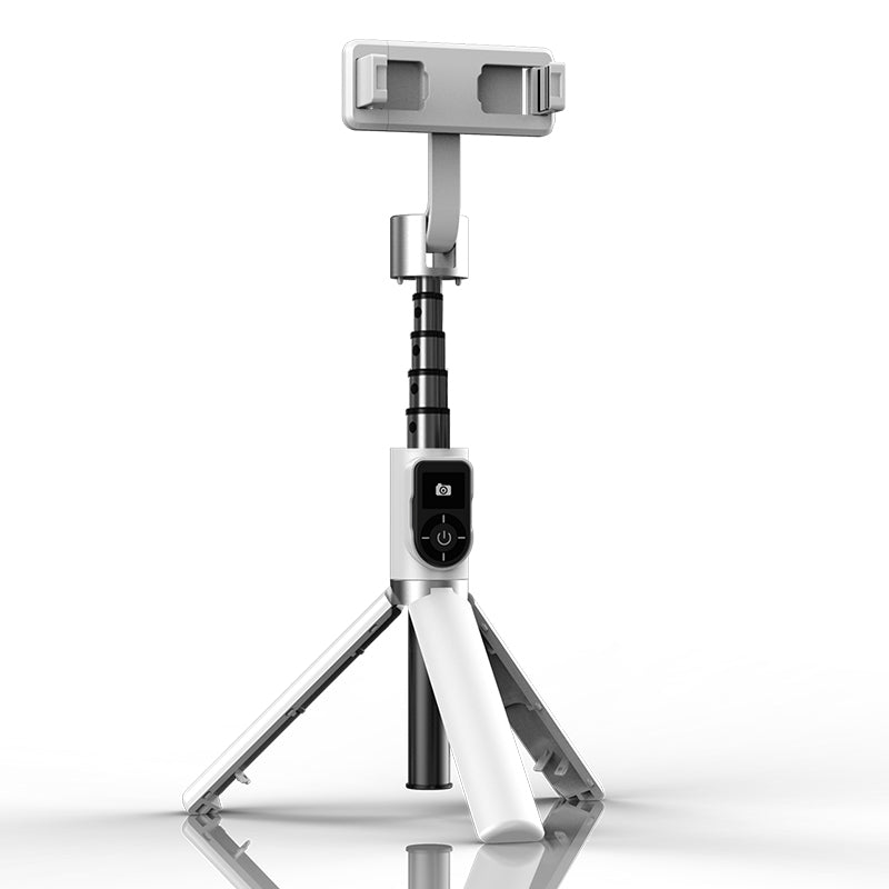 P70S Selfie Stick Tripod with Lights — White