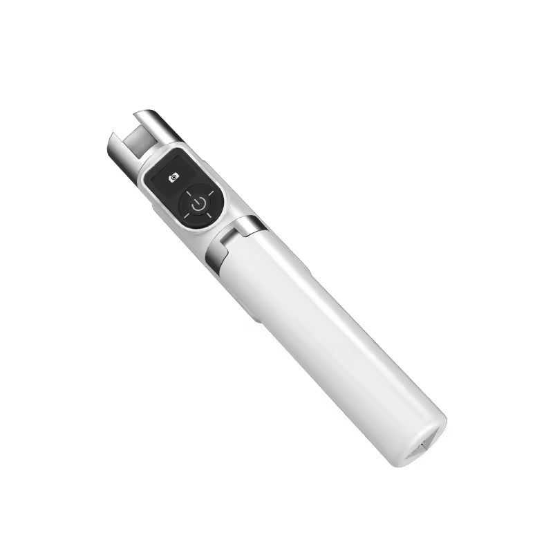 P70S Selfie Stick Tripod with Lights — White