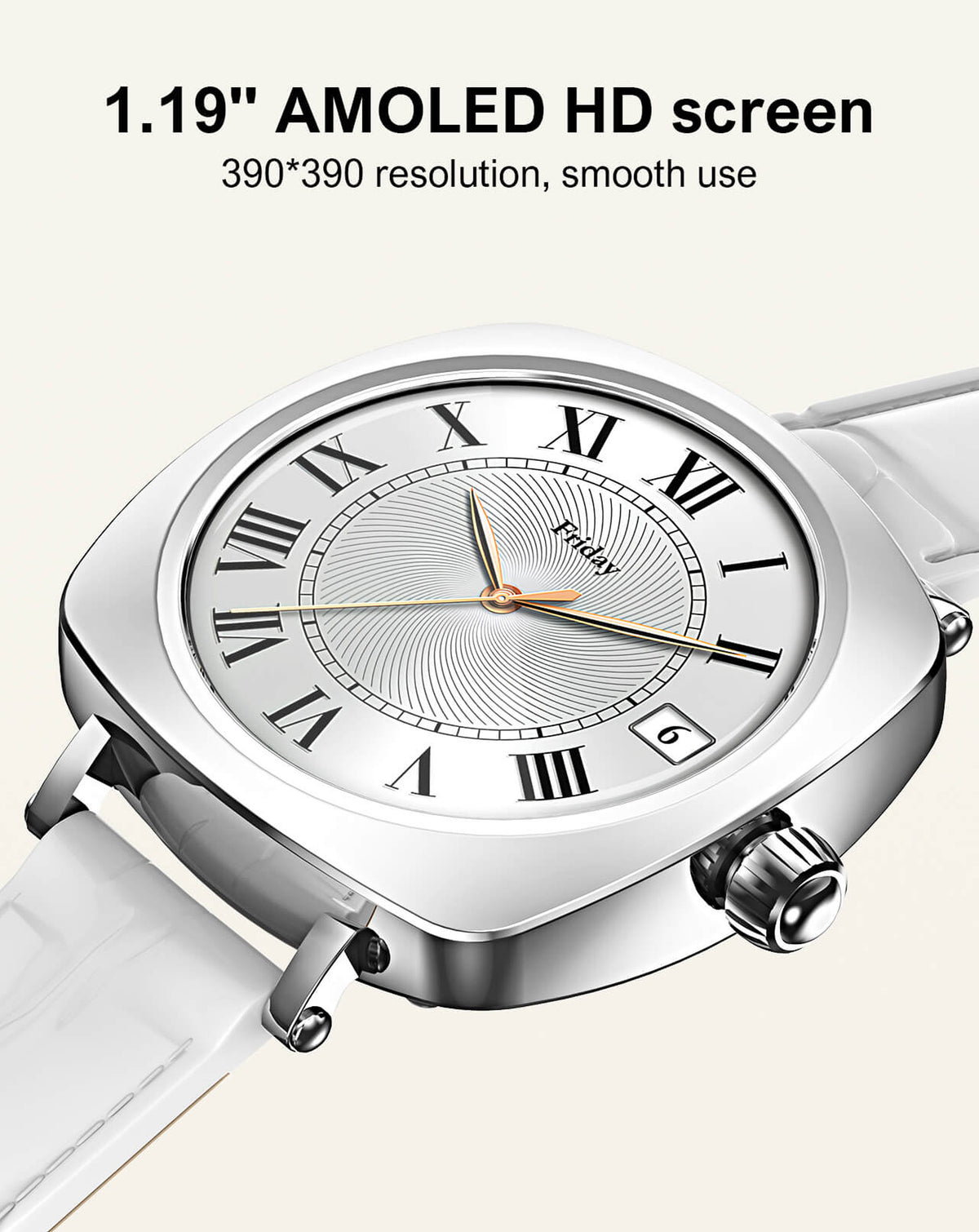 LDNIO SW03 Health Monitoring Smart Watch with Amoled Screen Bluetooth 5.4 — Silver