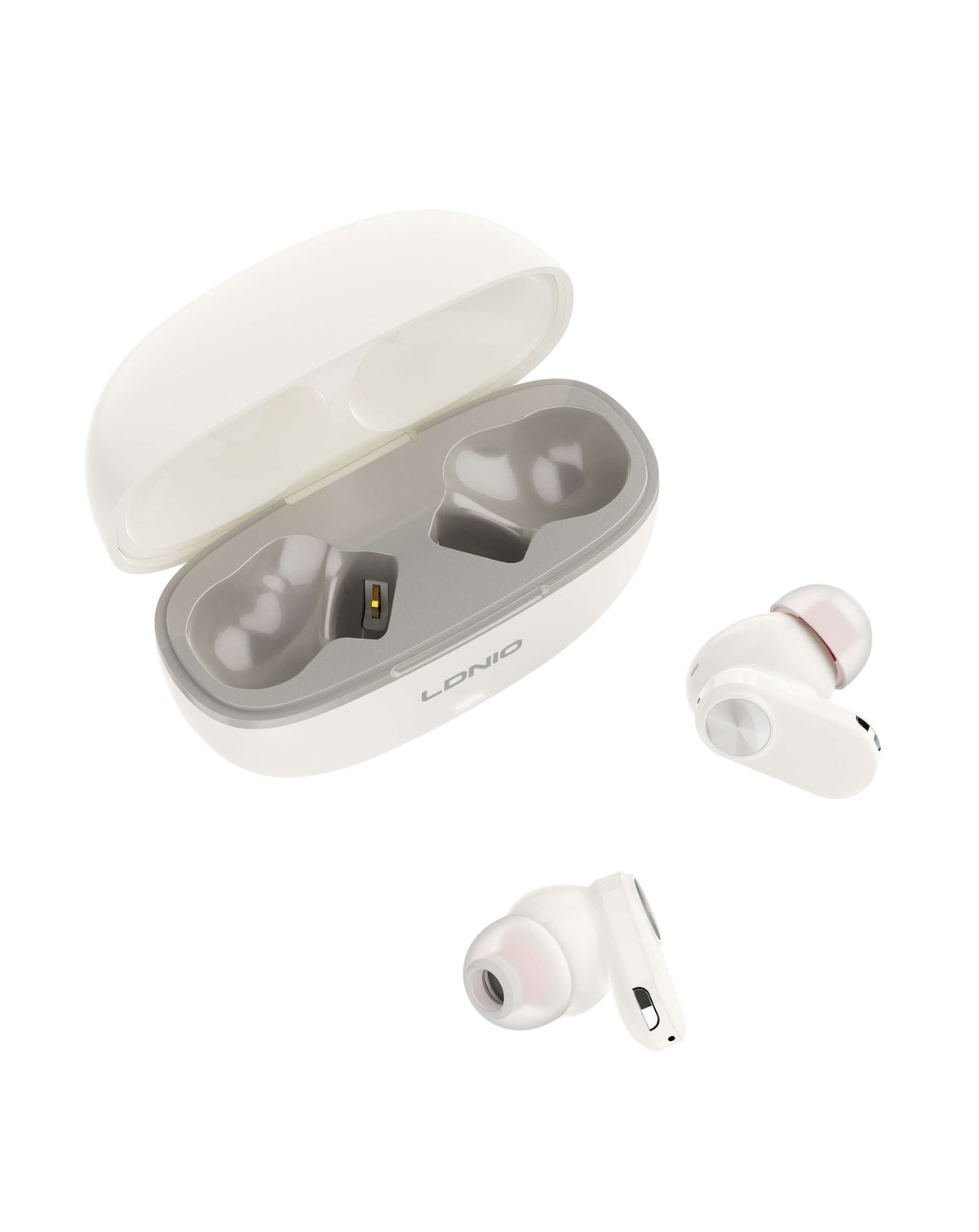 LDNIO T13 TWS Bluetooth Wireless Stereo Earbuds with Microphone — White