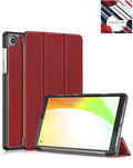 Heavy-Duty Shockproof Kickstand Case for Galaxy Tab A9 2023 8.7 / Tab A11 2025 8.7 — Red