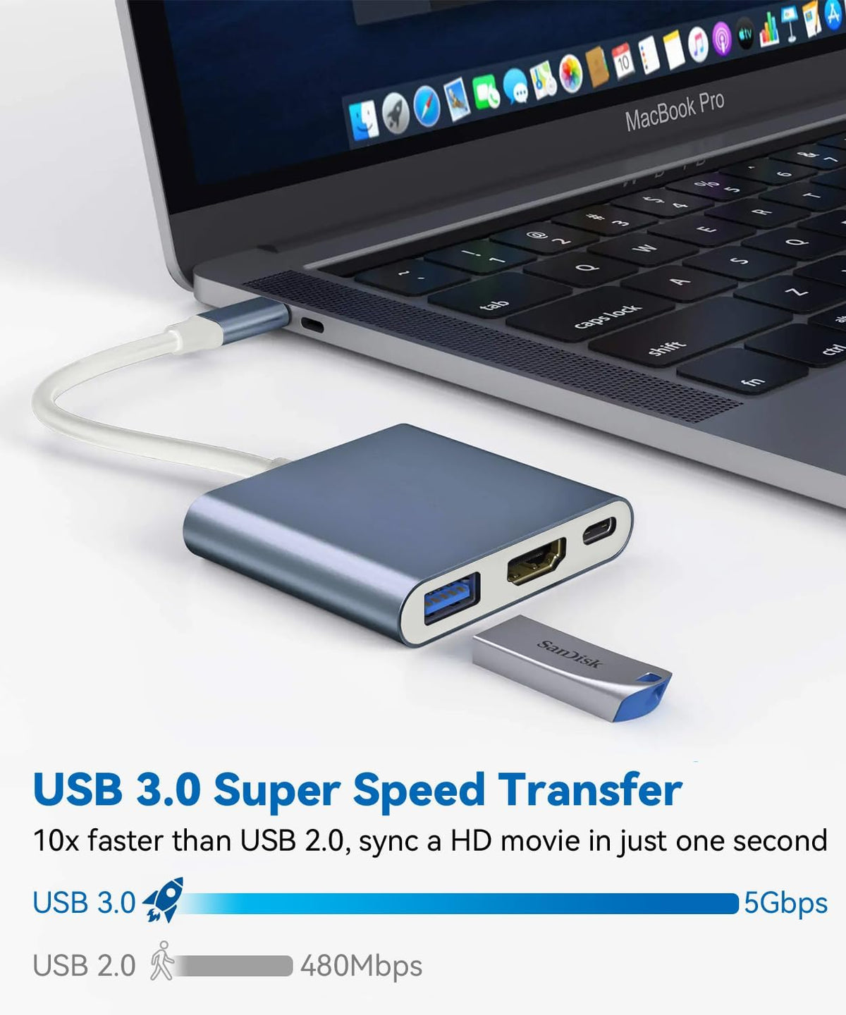 Multiport Adapter for USB-C to HDMI