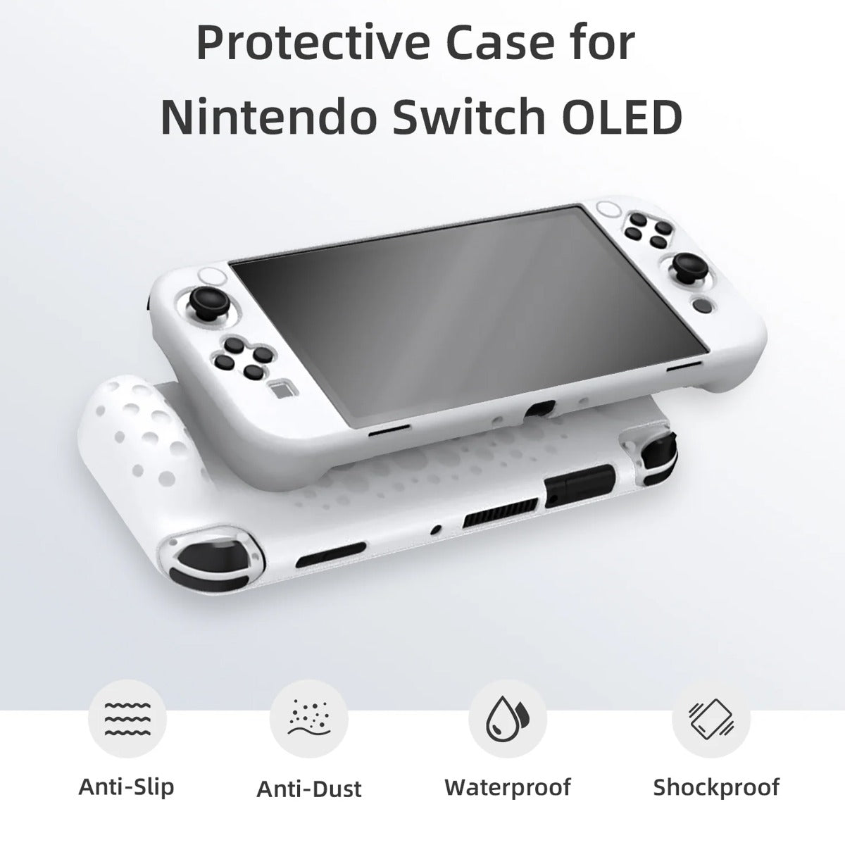 Dobe Silicone Protective Cover for Nintendo Switch OLED — Clear