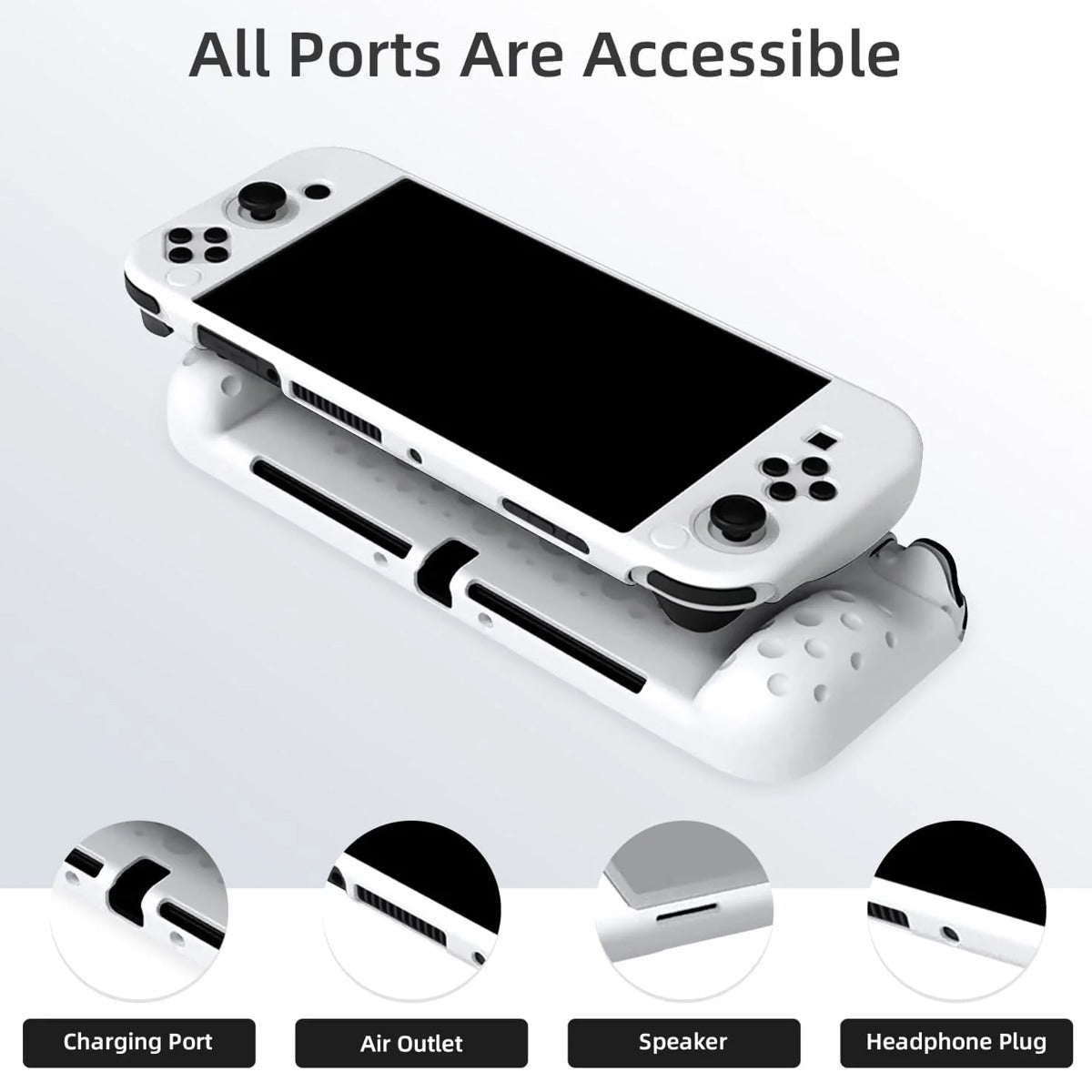 Dobe Silicone Protective Cover for Nintendo Switch OLED — Clear