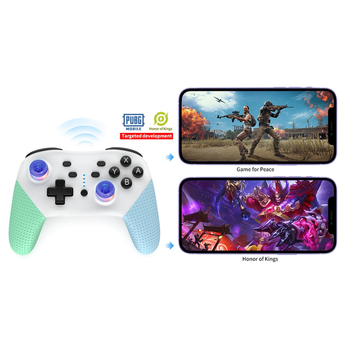 Dobe Bluetooth Controller with Double Motor Vibration for Nintendo Switch