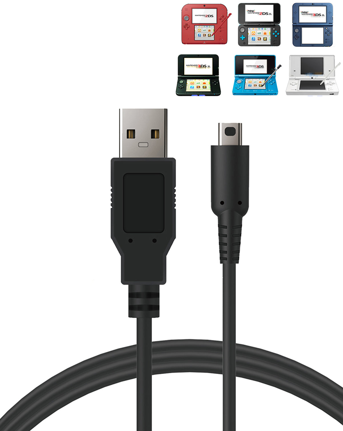 Dobe Charging Cable for Nintendo DSi / DSi XL / 2DS / New 2DS XL / 3DS / New 3DS / 3DS XL / New 3DS XL