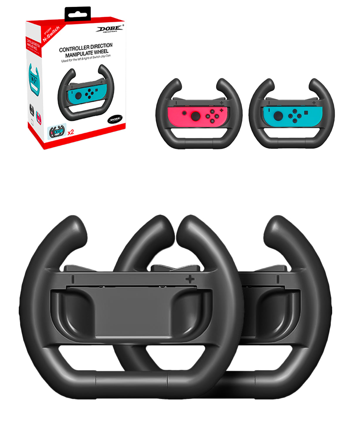 Dobe Steering Wheel Handle Grip for Switch Joy Con Controller