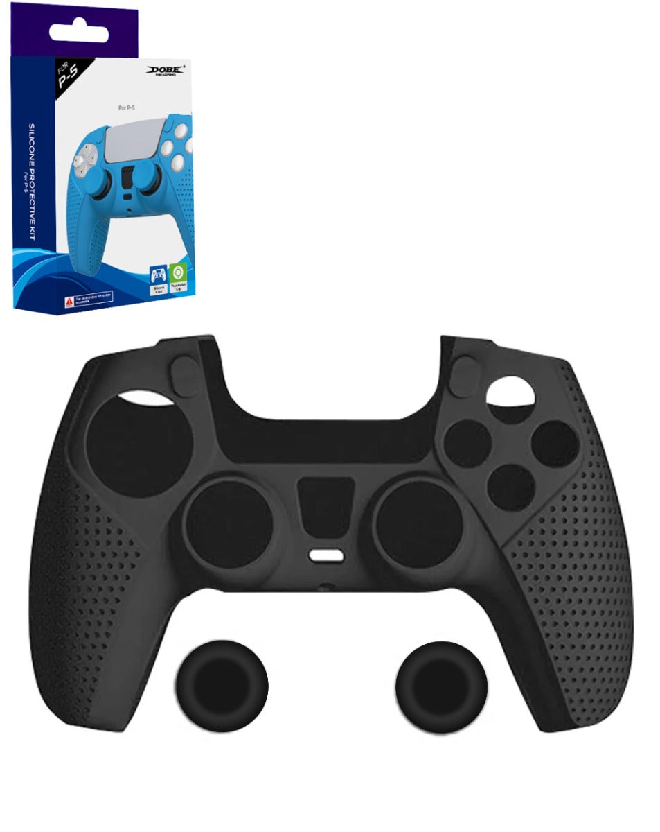 Dobe Controller Silicon Case for PlayStation 5 Wireless Controller — Black, Dual Sense