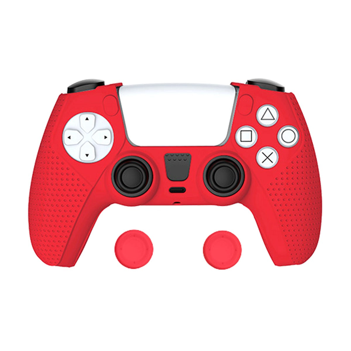 Dobe Controller Silicon Case for PlayStation 5 Wireless Controller — Red, Dual Sense