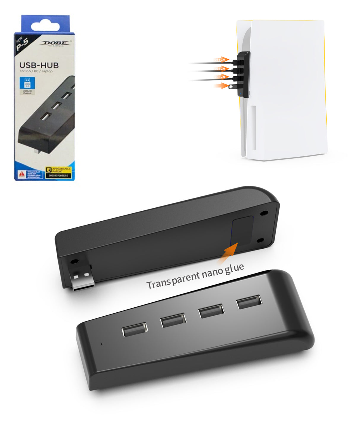 Dobe USB Hub for PlayStation 5