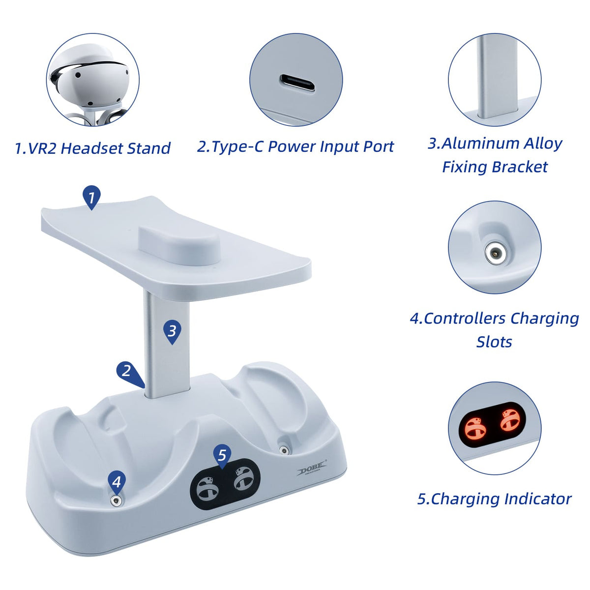 Dobe Charging Stand for Playstation 5 & VR 2