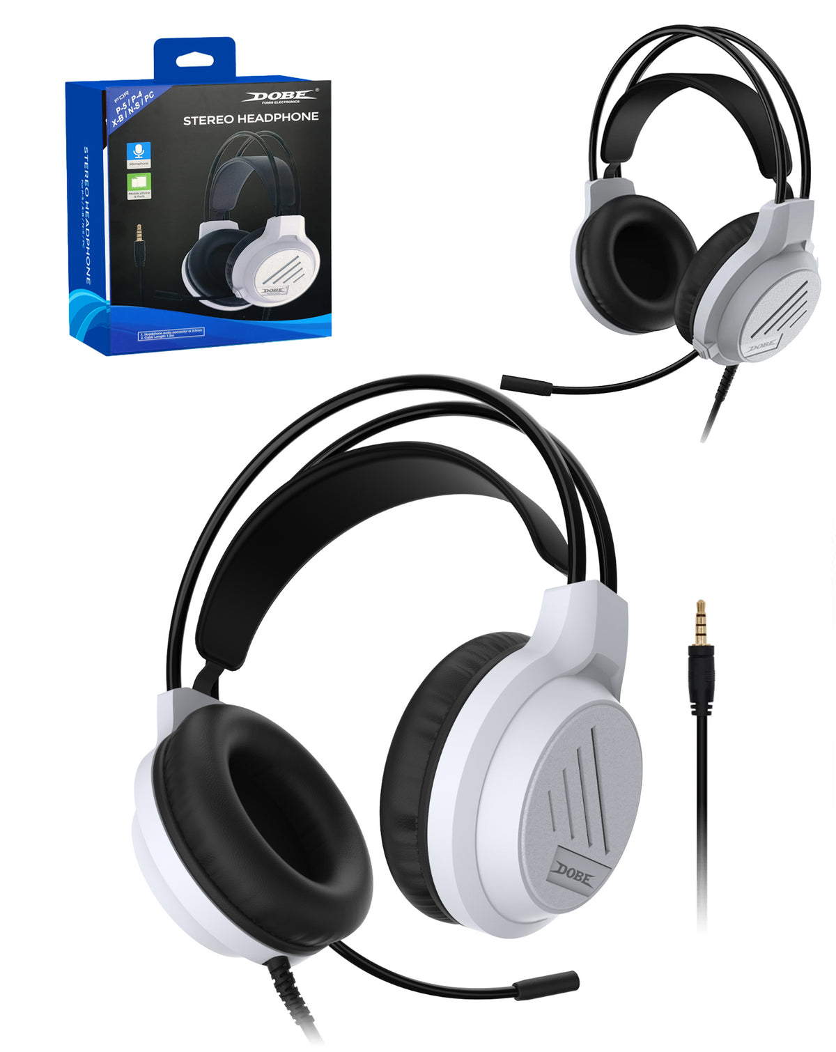 Dobe Gaming Wired Headphones for PlayStation 4 / 5 / Switch / Xbox / PC / Smart Phone / Tablet