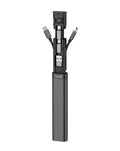 Budi 9 in 1 Essential Travel Charging & Data Sync Cable Stick - Black