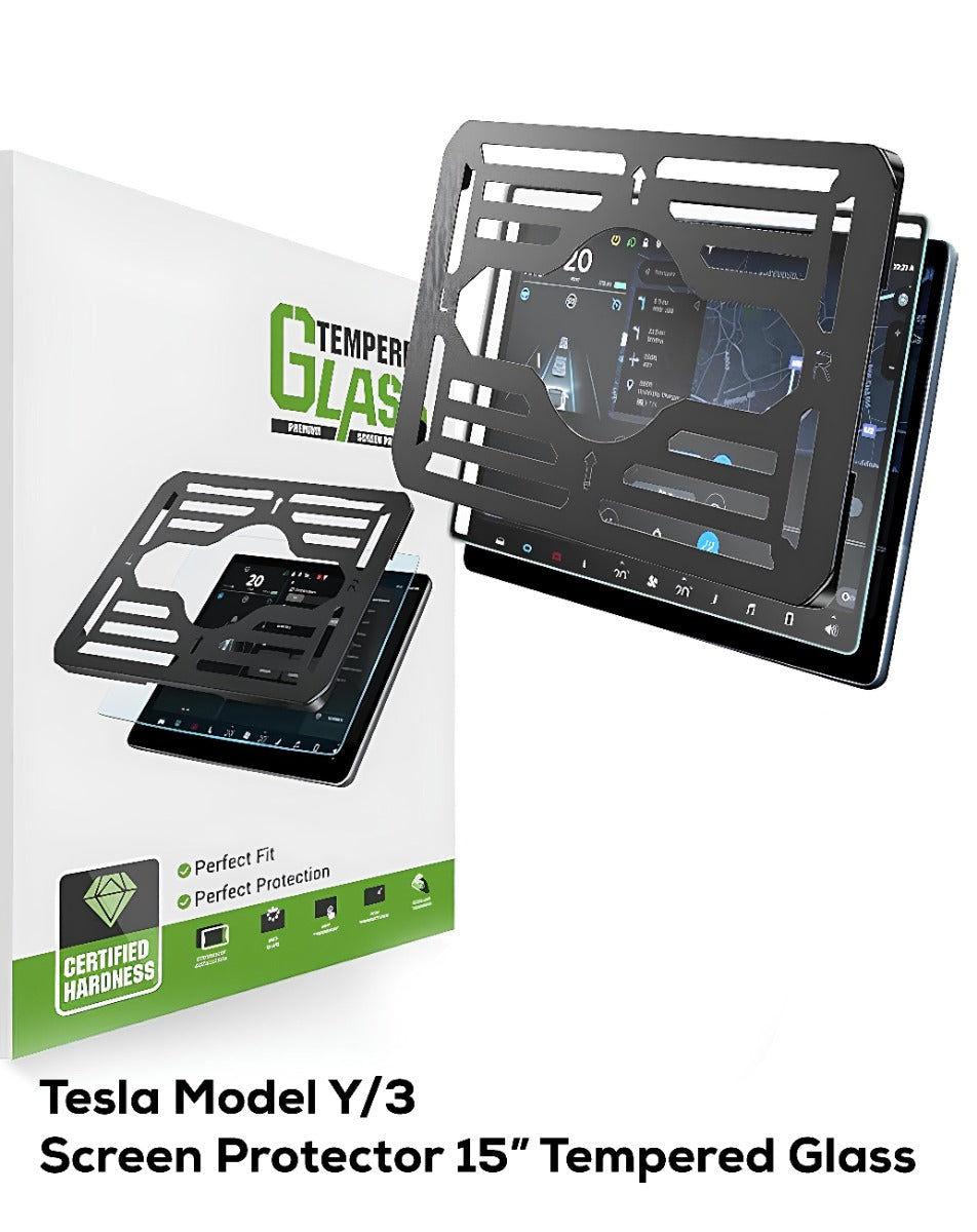 Screen Protector 15" Tempered Glass for Tesla Model 3 Model Y — 2017-2023, 2020~2024