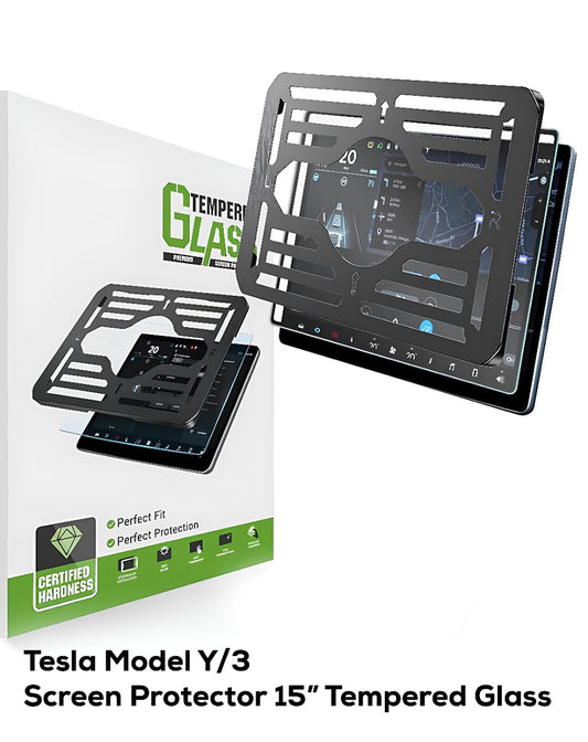 Screen Protector 15" Tempered Glass for Tesla Model 3 Model Y — 2017-2023, 2020~2024