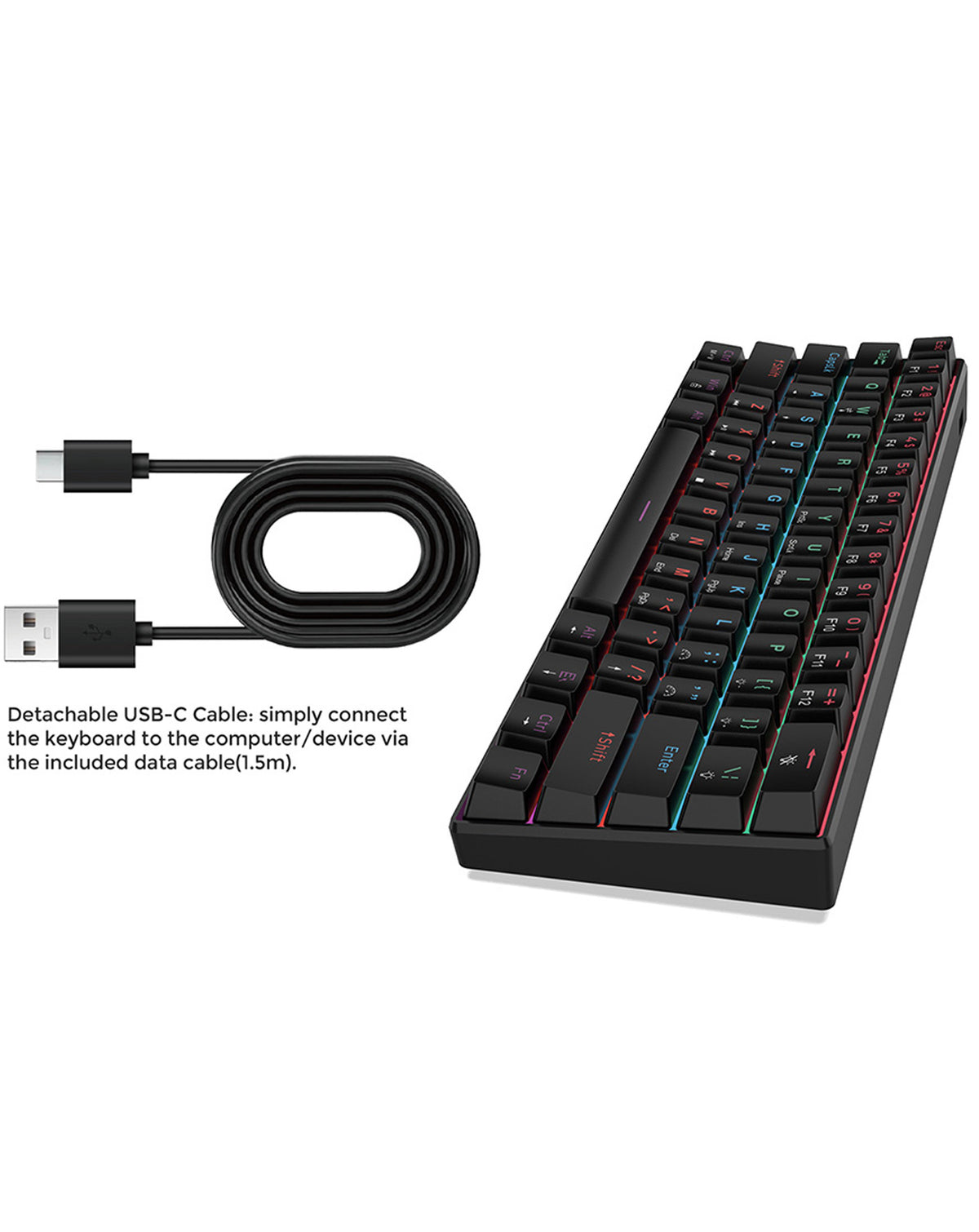 Dobe 61-Key Mechanical RGB Keyboard