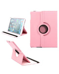 Universal 12" 360 Degree Rotating Leather Swivel Stand Case — Light Pink