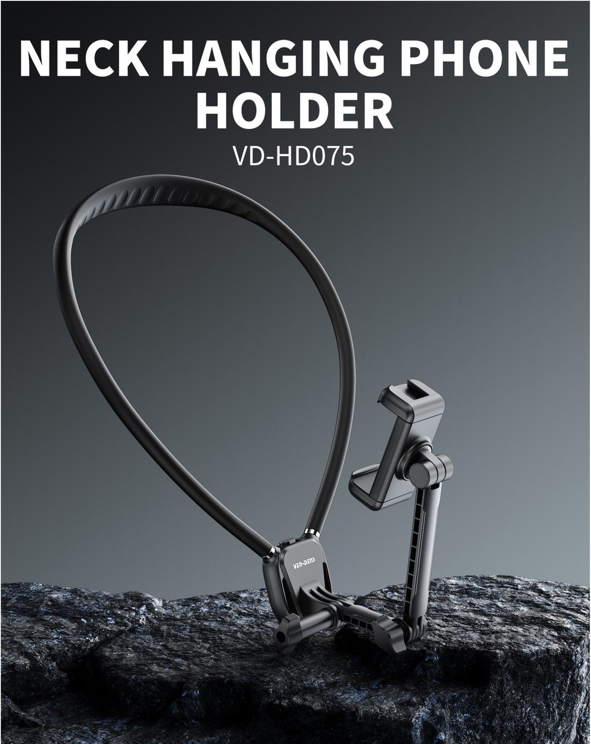 Ven-dens VD-HD075 Flexible Neck Phone Holder – Adjustable Hands-Free Smartphone Mount