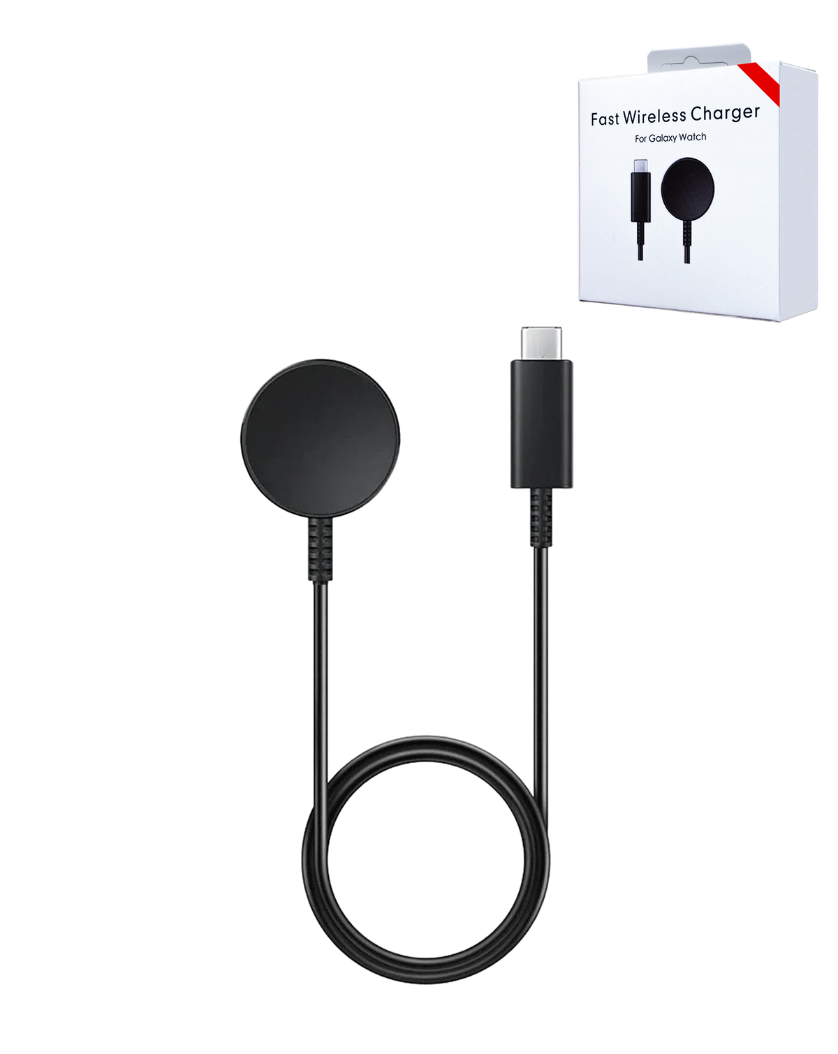 Fast Wireless USB-C Charger for Galaxy Watch Active/ Active 2 / Watch 3 / Watch 4 / Watch 5 Series