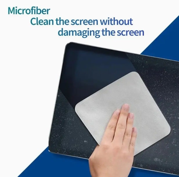 Soft Fiber Polishing Cloth for Apple Screens Washable and Reusable — 16cm / 16cm, Not Returnable
