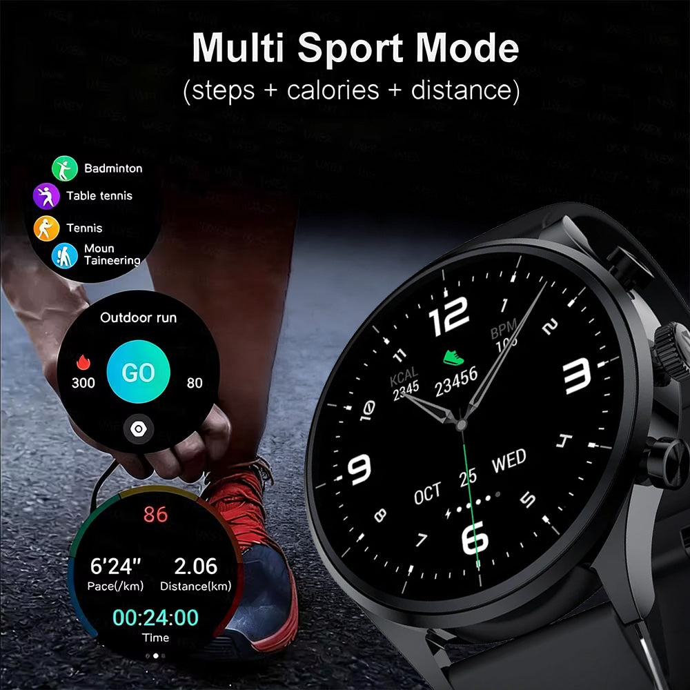 DaFit Smart Watch with 1.43" Amoled Display — Black