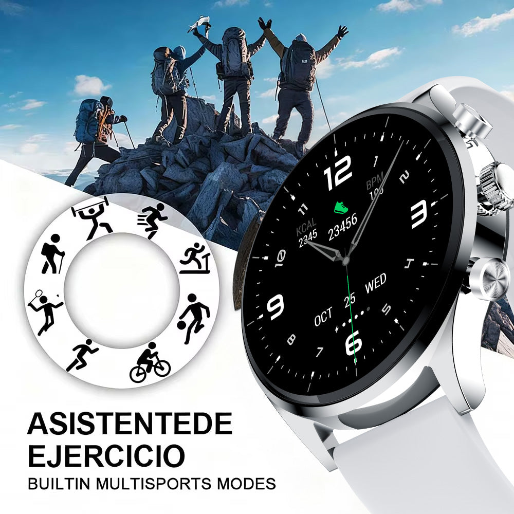 DaFit Smart Watch with 1.43" Amoled Display — Silver