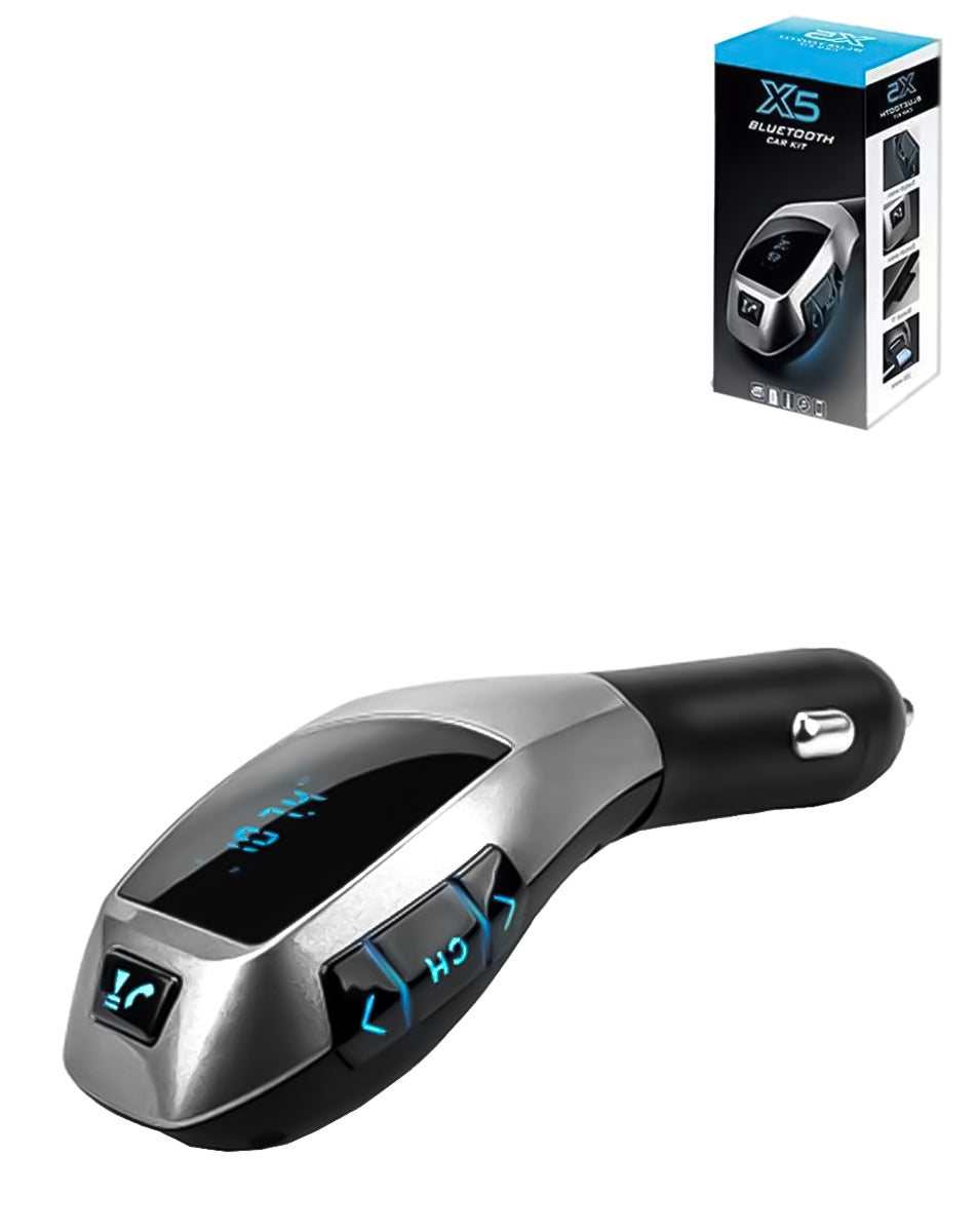 X5 Bluetooth FM Transmitter Wireless Radio Adapter USB Charger Car MP3 Player