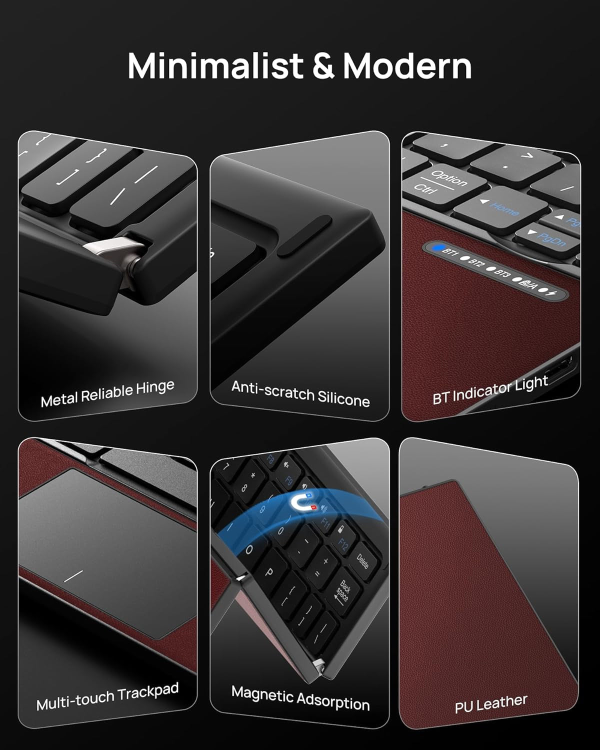 Harmonica Triple Fold Keyboard — Black