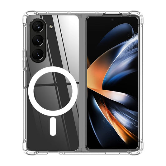 Crystal Clear Wireless-Charging Compatible Case for Galaxy Z Fold 5 — Clear