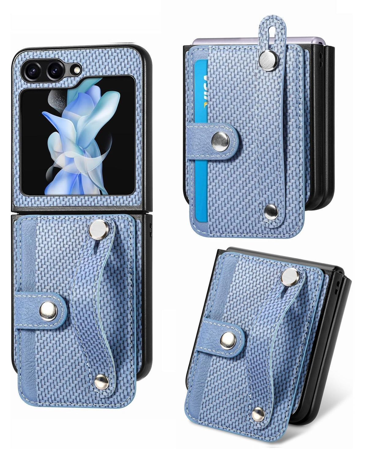 Wallet Case for Galaxy Z Flip 6 / Z Flip 7 FE — Blue