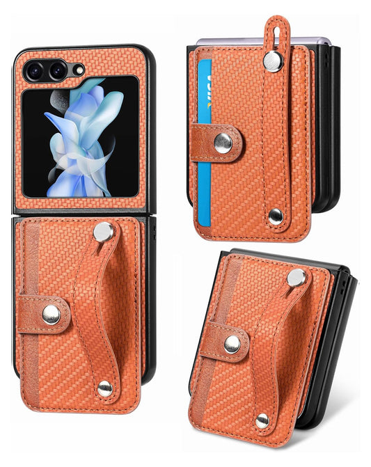 Wallet Case for Galaxy Z Flip 6 / Z Flip 7 FE — Brown